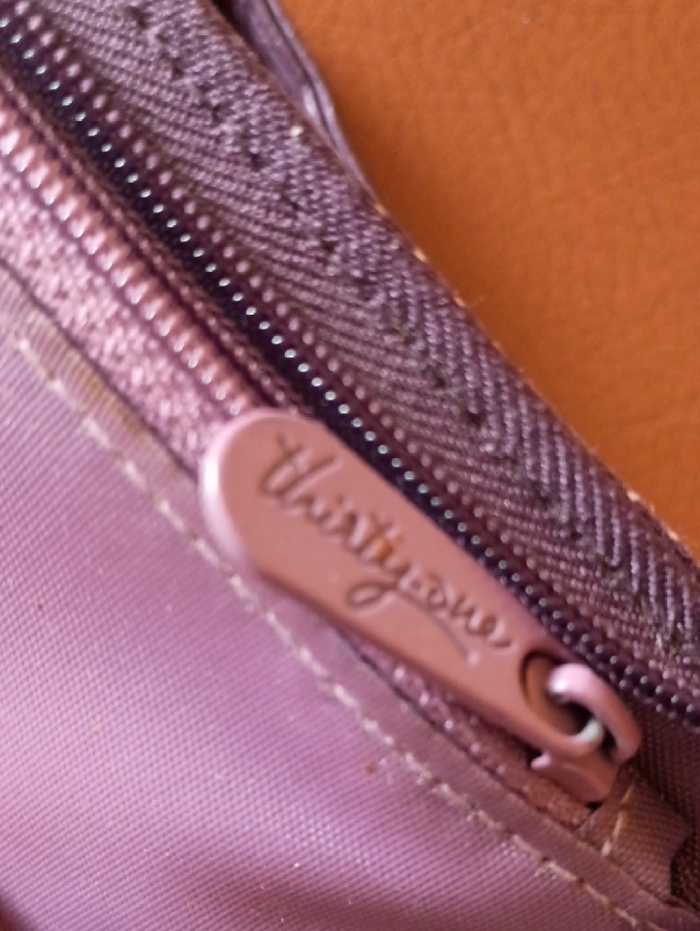 Thirty-one Plum White Polka Dot Wristlet Wallet with Clear ID Window - Picture 2 of 7